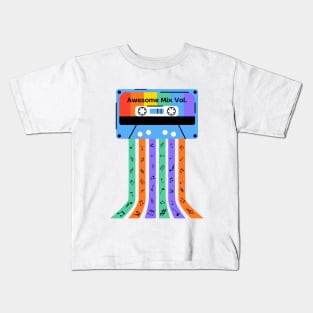 Cassette Groovy Art Kids T-Shirt